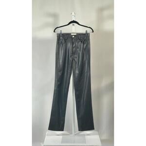 7 for All Mankind Black Faux Leather Pants - 28